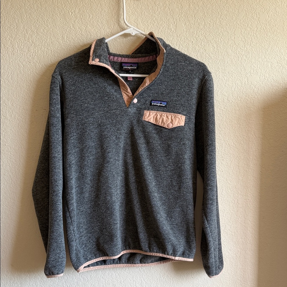 Size xsmall, color gray and light pink/peach. In excellent condition!